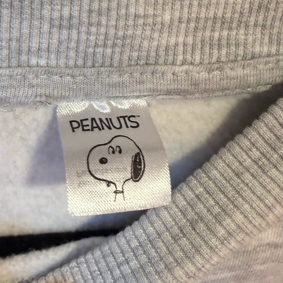 H&M Peanuts Snoopy Winter Crewneck Sweatshirt Gray Size Small - Picture 5 of 5